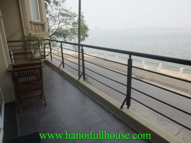 West Lake view serviced apartment with 3 bedroom for rent in Tay Ho dist, Ha Noi city