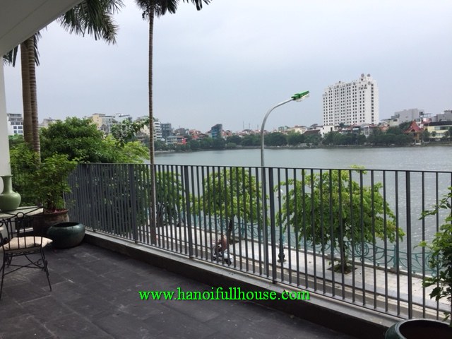 Brandnew two-bedroom serviced apartment facing to Westlake on Quang An str for lease