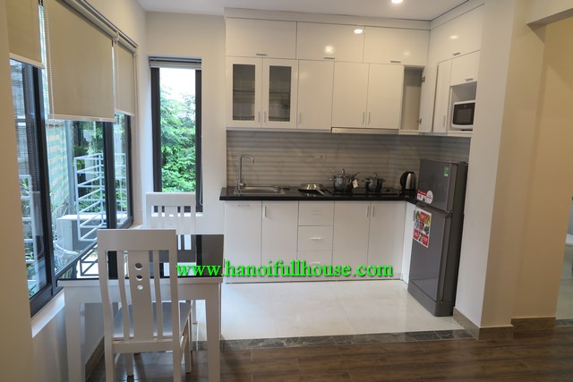Bright balcony serviced apartment with rental cheap price in Tay Ho, Ha Noi