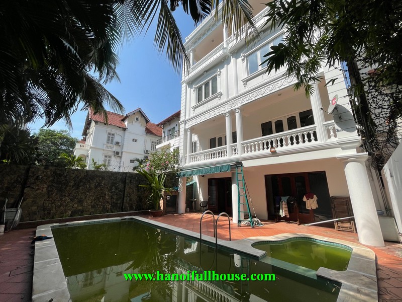 Ecstatic with a European-style villa with outdoor swimming pool, 4 bedrooms in West Lake area - Hanoi for lease