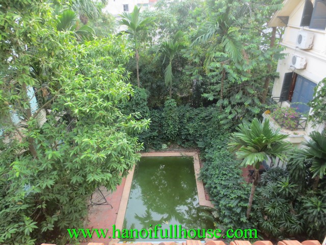 swimming pool garden villa for lease in Ba Dinh Dist, Ha Noi. 5 bedrooms, 5 bathrooms