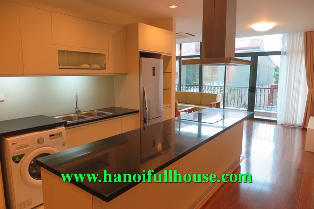 Brand new apartment, 2 bedroom, wooden floor, furnished, bright and close Truc Bach lake