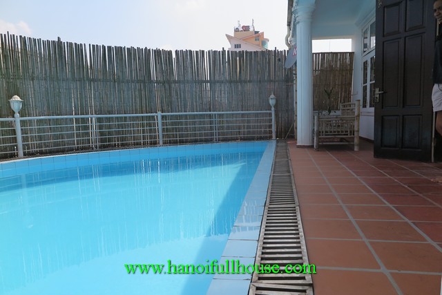 Modern house for rent in Tay Ho dist. 5 bedroom, partly furnished, swimming pool house