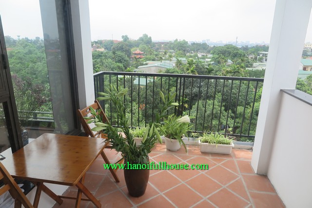 A Duplex serviced apartment with a nice terrace, lake view and brand new furnitures