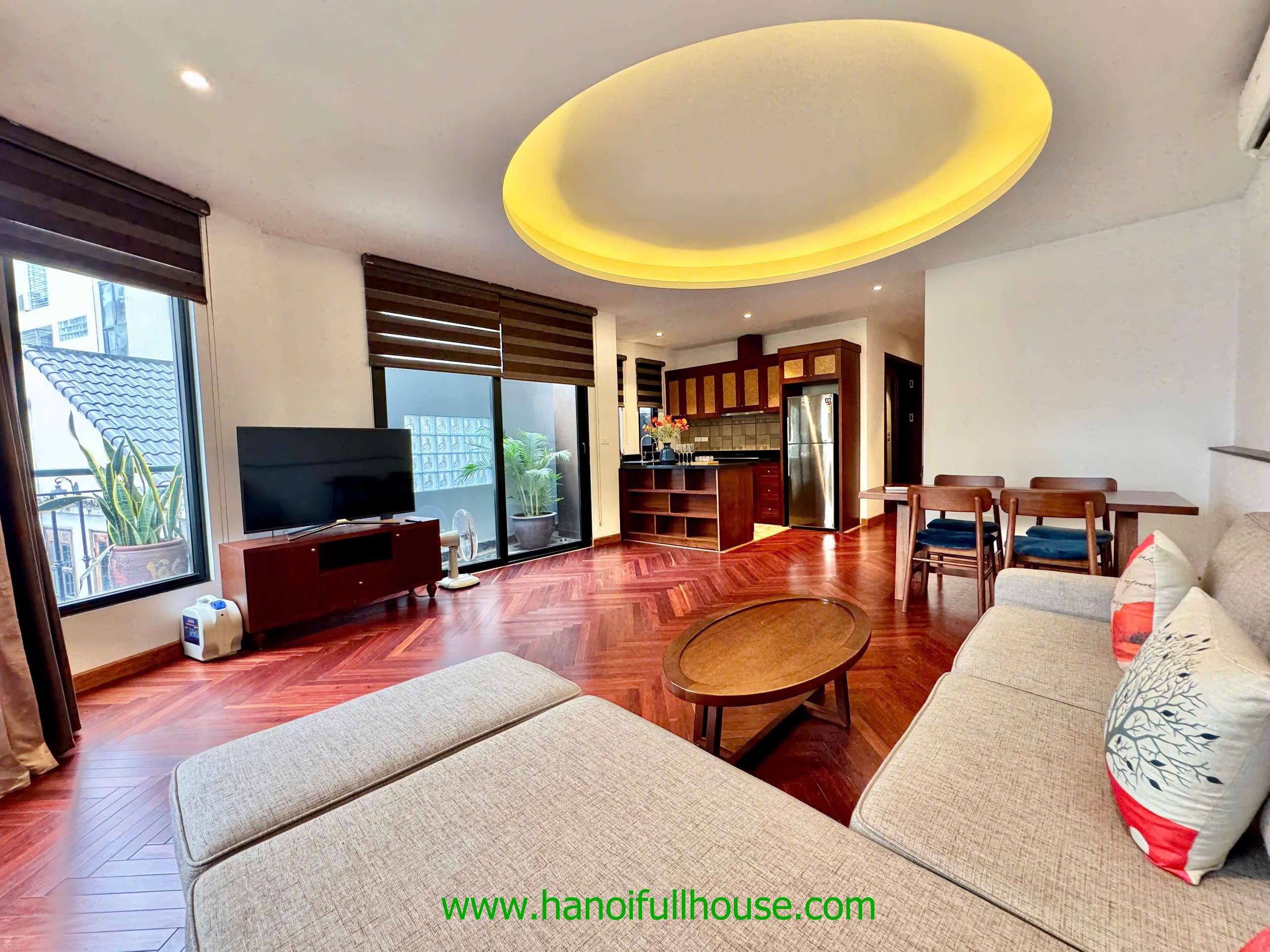 Bright 2 bedroom apartment with 2 balconies in Tay Ho for rent