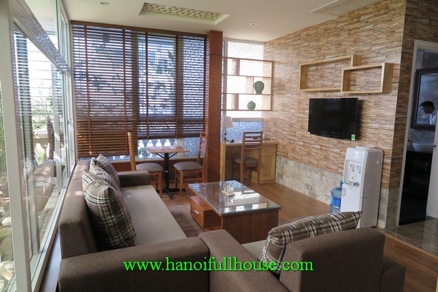 Full service apartment with one bedroom for rent in Ba Dinh dist, Ha Noi