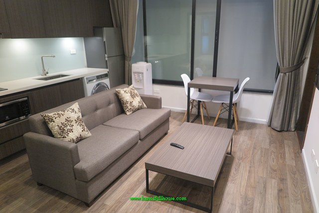 Modern-style one-bedroom serviced apartment in To Ngoc Van, Tay Ho for rent