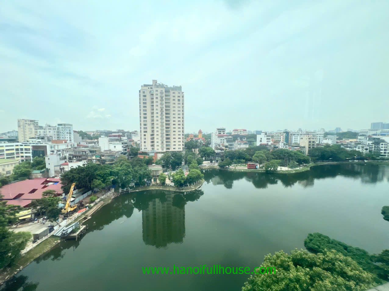 Modern apartment with 2 bedrooms, lake view balcony on Truc Bach to rent