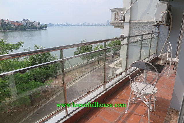 Lakeview apartment with 2 bedrooms on Quang An str, Tay Ho dist for rent