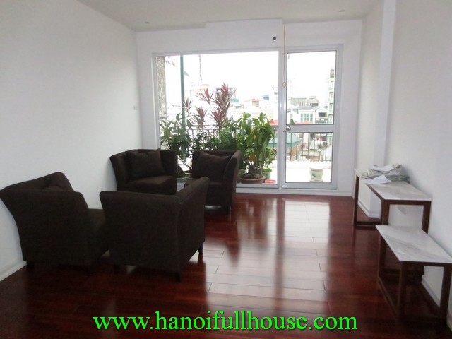 Luxury furnished, beautiful balcony serviced apartment for lease in Hoan Kiem dist, Hanoi, Vietnam