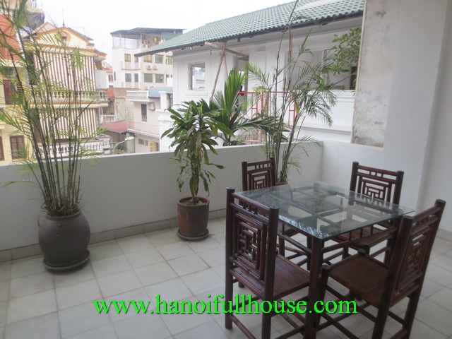 Terrace serviced apartment for rent in Hoan Kiem dist, Hanoi, Vietnam