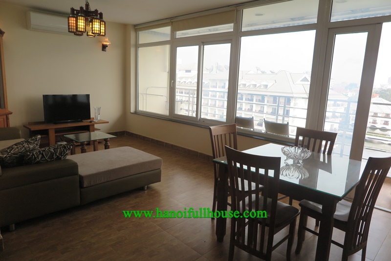 Lake view serviced apartment with one bedroom at Tu Hoa, Tay ho with cheap price for rent