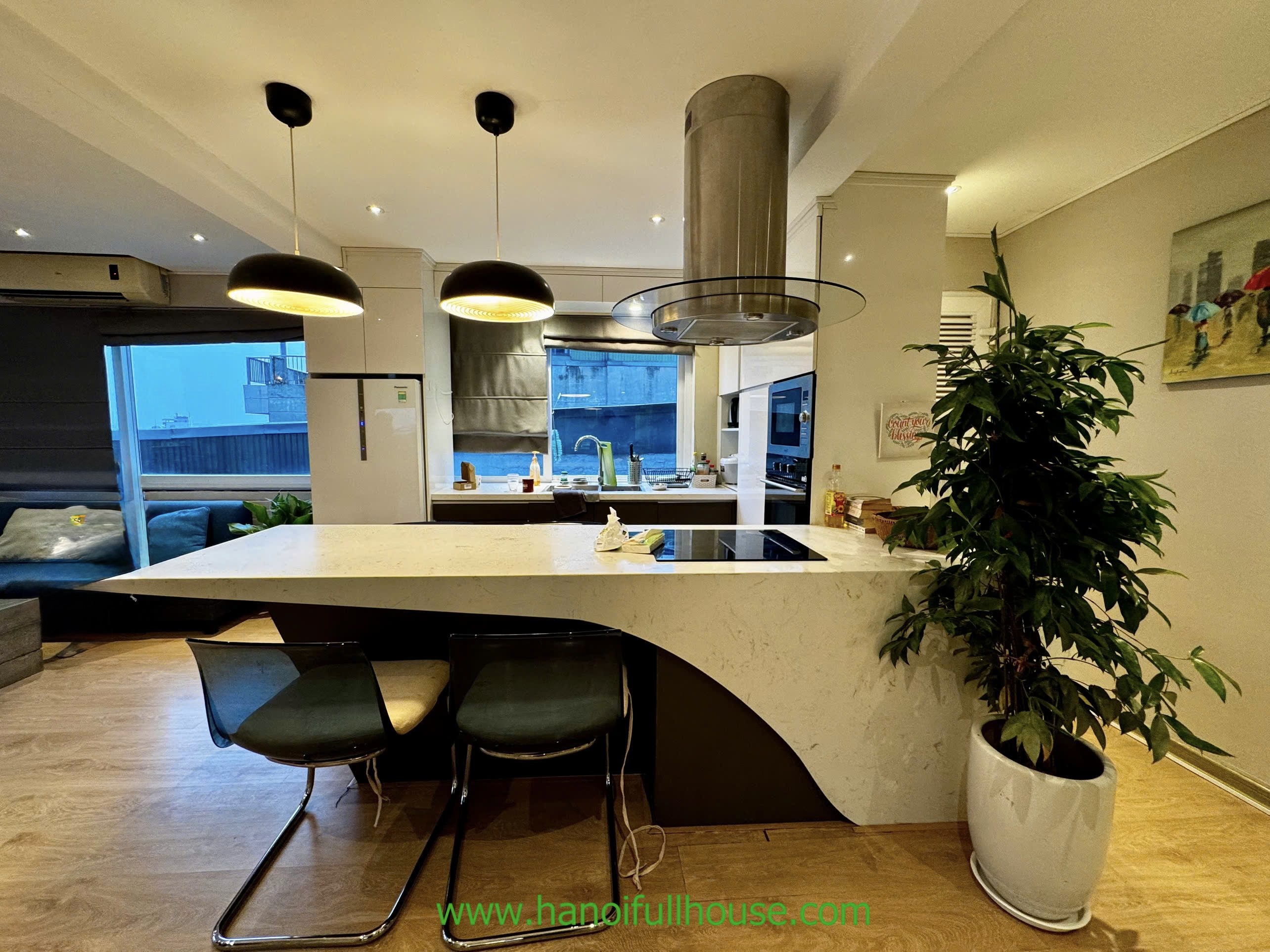 A lovely serviced apartment -2 bedrooms in Tay Ho dist for lease