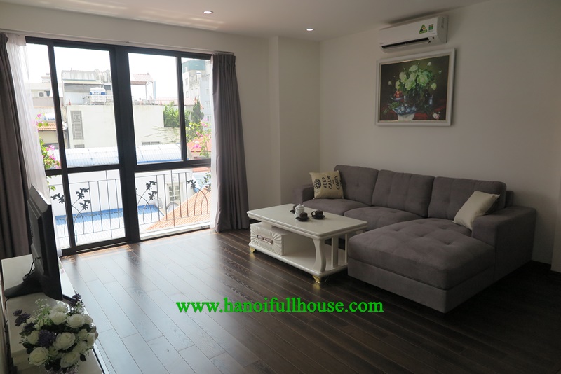 Brand new apartment in To Ngoc Van street with lake view terrace for rent.