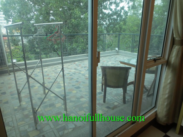 A lovely 2 bedroom serviced apartment in Ba Dinh dist. Big balcony, nice view