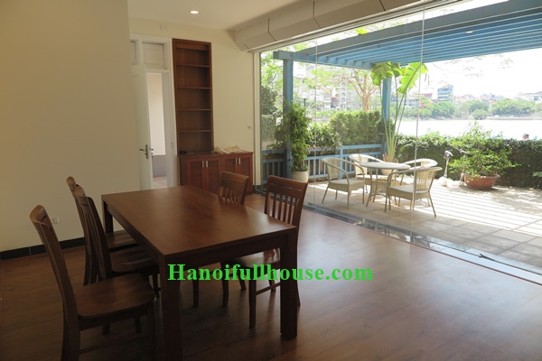 02 bedrooms with courtyard, garage, Lake view in Tay Ho dist 
