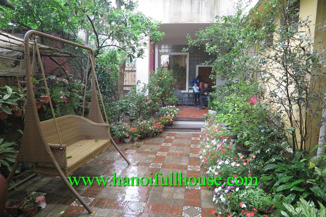 Villa in Hanoi. Beautiful villa with courtyard, garden, bright for rent in West Lake, Tay Ho, Ha Noi