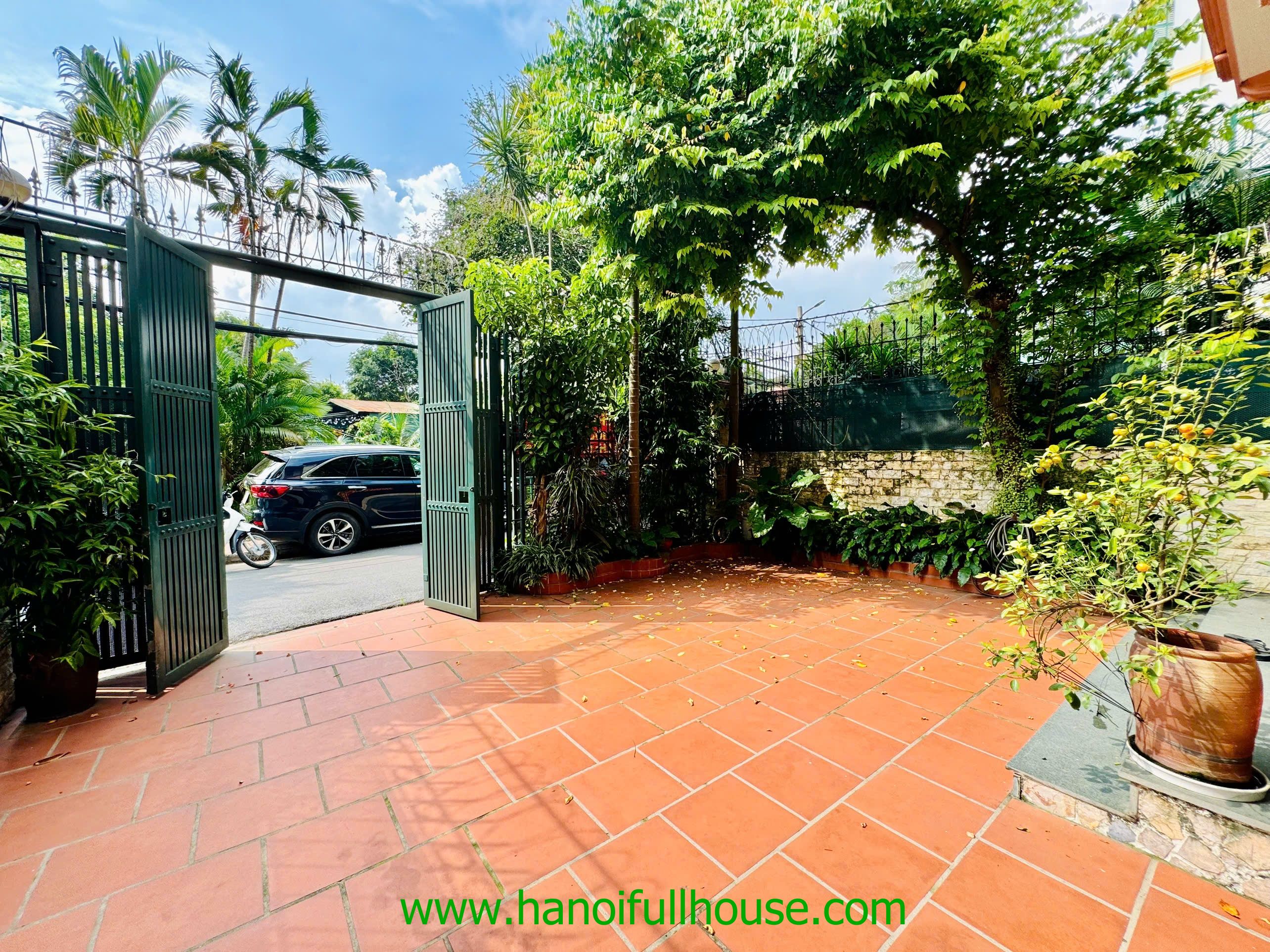 A big charming unfurnished house is available to rent in Tay Ho .