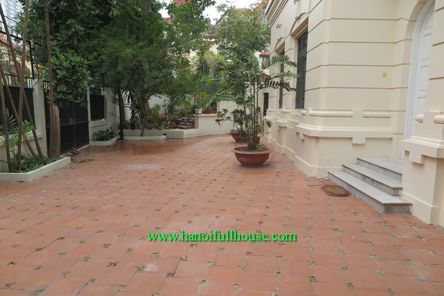 Western villa with big yard and garden in To Ngoc Van street for lease