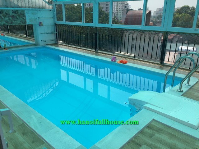 Modern 01 bedroom furnished apartment with swimming pool for rent in Hanoi center