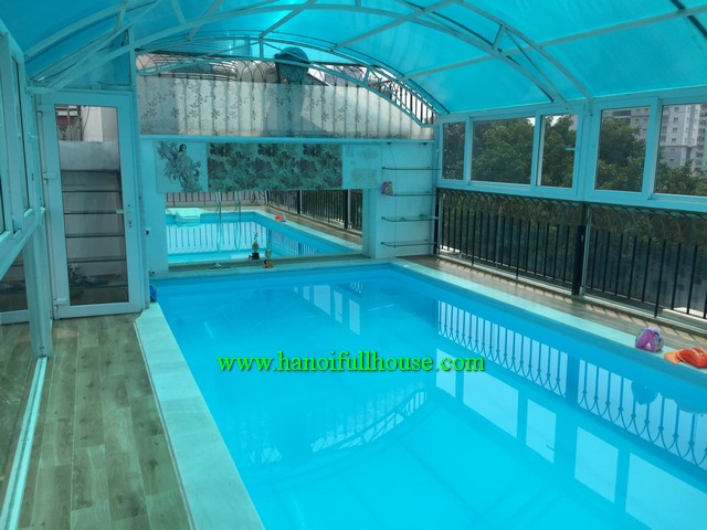 Swimming pool serviced apartment with two bedroom, park view in Hai Ba Trung for rent