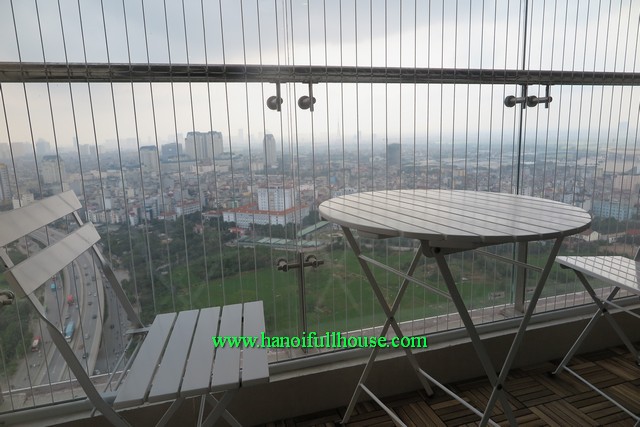 Big balcony 3 bedroom apartment in FLC Building on Pham Hung Street for Korean, Japanese