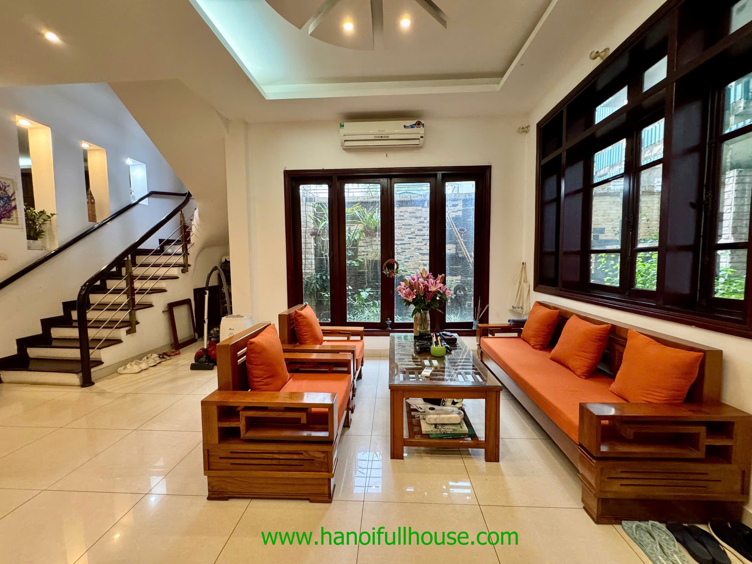 4 bedroom house with cozy garden, fully furnished in Tay Ho for rent