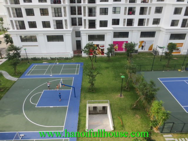 Partly furnished apartment in Times City Ha Noi for rent. 