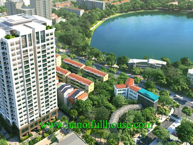 Lake view apartment at the Platinum Residences building Nguyen Cong Hoan street for rent