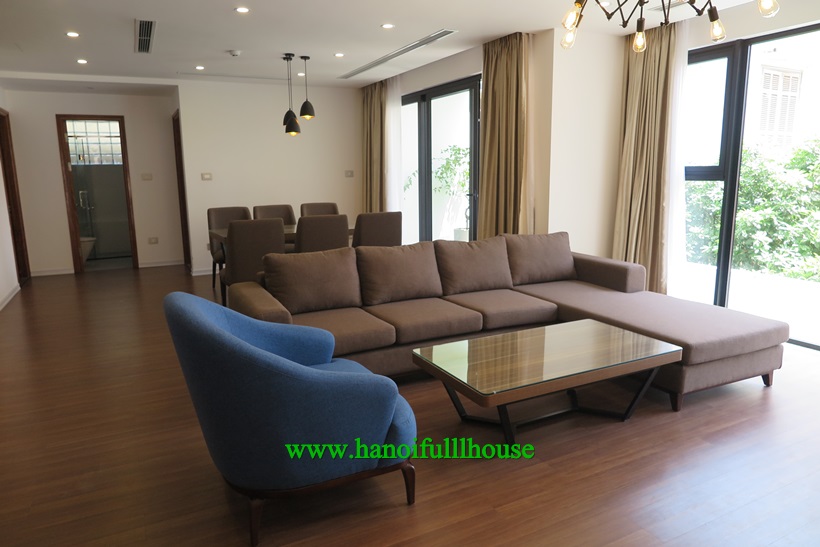 A  new apartment 4 bedrooms,3 bathrooms, 240m2,full furnished and  great view in Tay Ho 