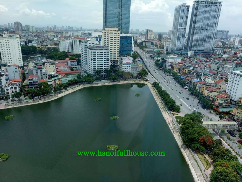 Apartment for rent in Ngoc Khanh Plaza with view Lotte center and Ngoc Khanh Lake