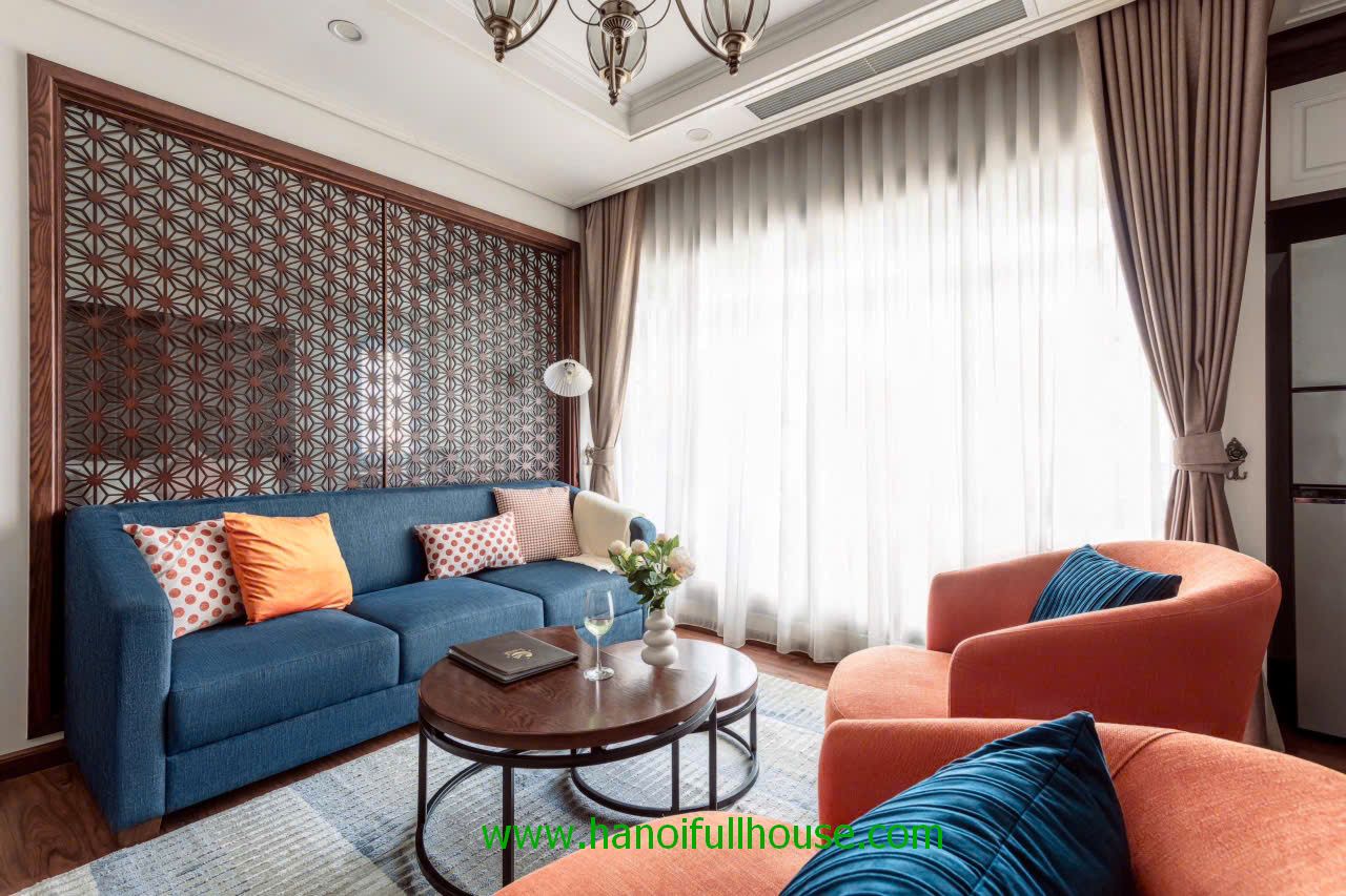 Căn hộ 2 phòng ngủ sang trọng, thiết kế hiện đại ở Hai Bà Trưng cho thuê