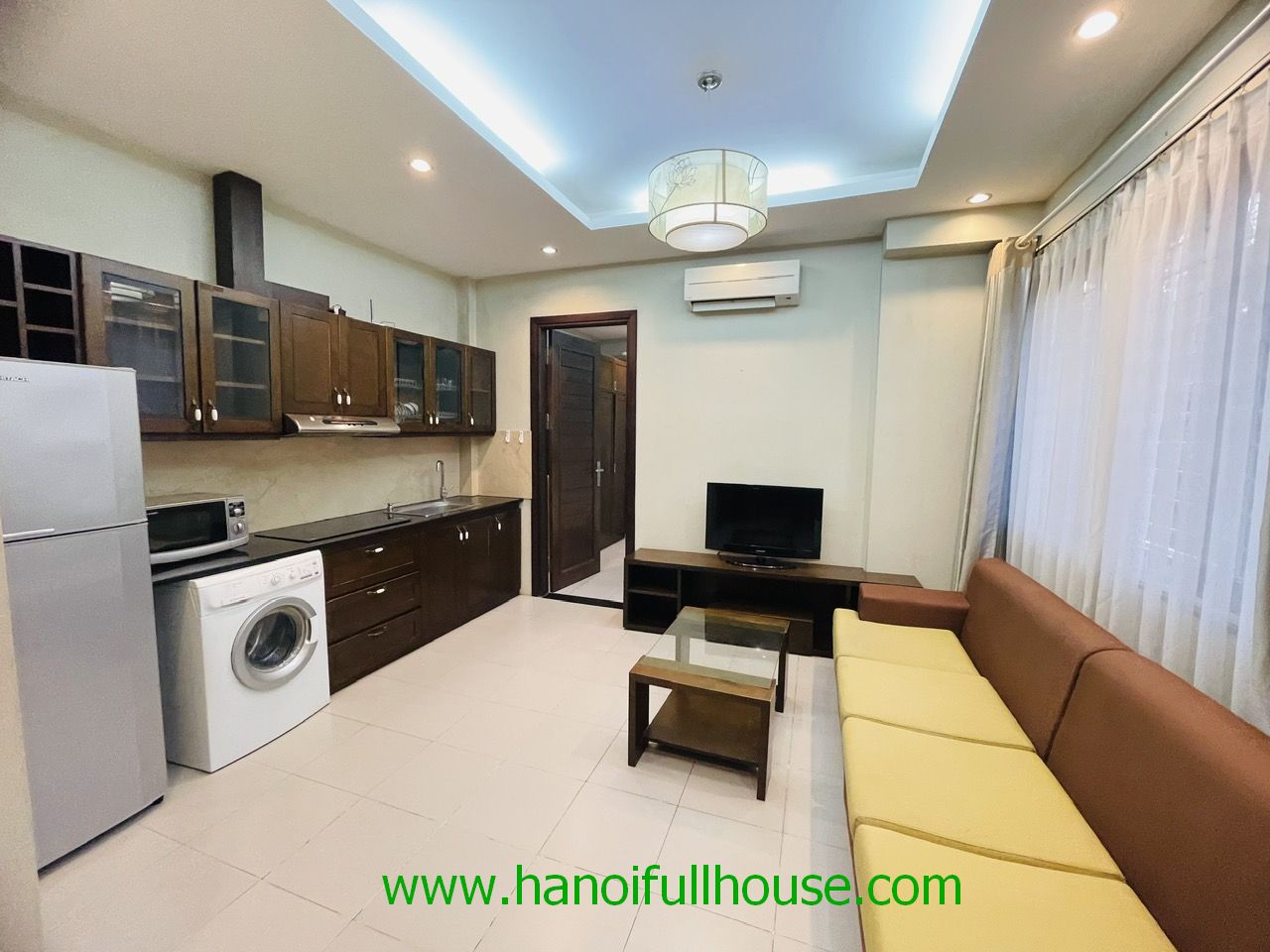 Căn hộ 1 phòng ngủ, đủ đồ ở đường Đặng Thai Mai cho thuê