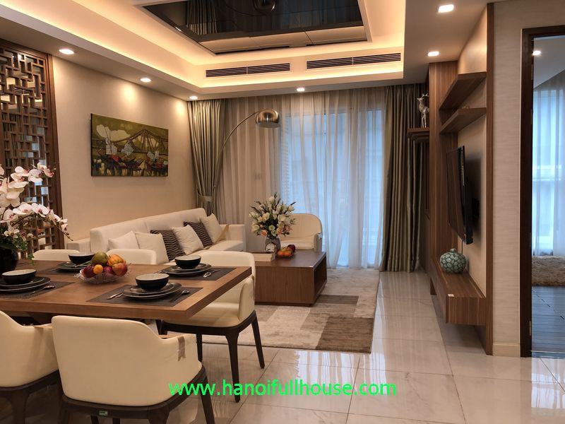 Apartment for rent with 3 bedrooms, fully furnished in Hanoi Aqua Central-44 Yen Phu street.