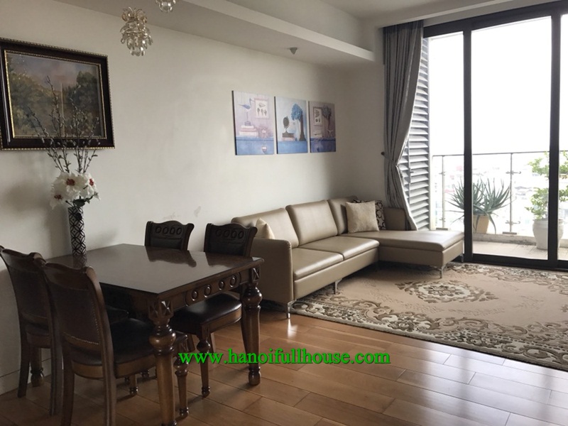 Super nice two-bedroom apartment on the high floor of Indochina Plaza Hanoi for rent. 