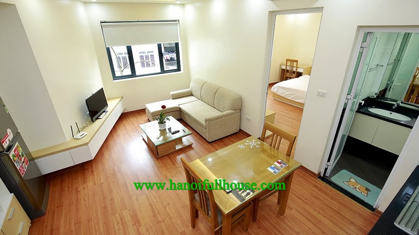 Căn hộ 1 ngủ đẹp, đủ đồ, nhiều ánh sáng gần Trung tâm Lotte cho thuê
