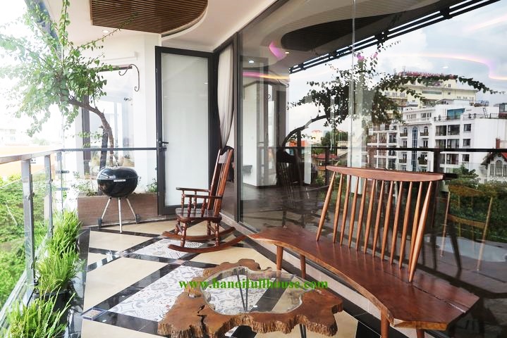 Perfect 4 bedroom serviced apartment, unique design in Tay Ho for rent