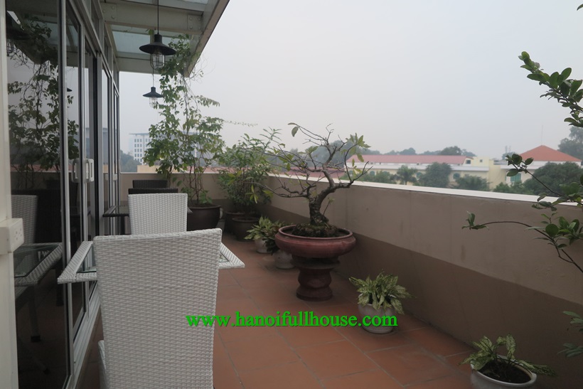 4 bedroom serviced apartment for rent on Ton Duc Thang street, Dong Da dist