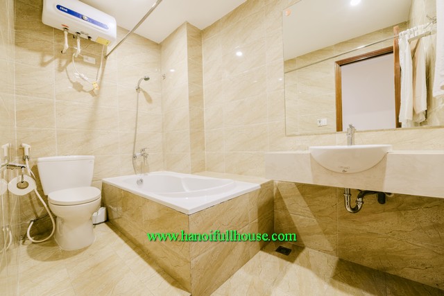 wooden floor, fully furnished two bedroom serviced apartment rental in Hoan Kiem, Ha Noi