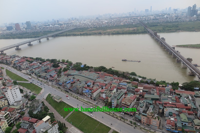 Apartment on high floor, view Long Bien bridge and Red River in Mipec Riverside Long Bien