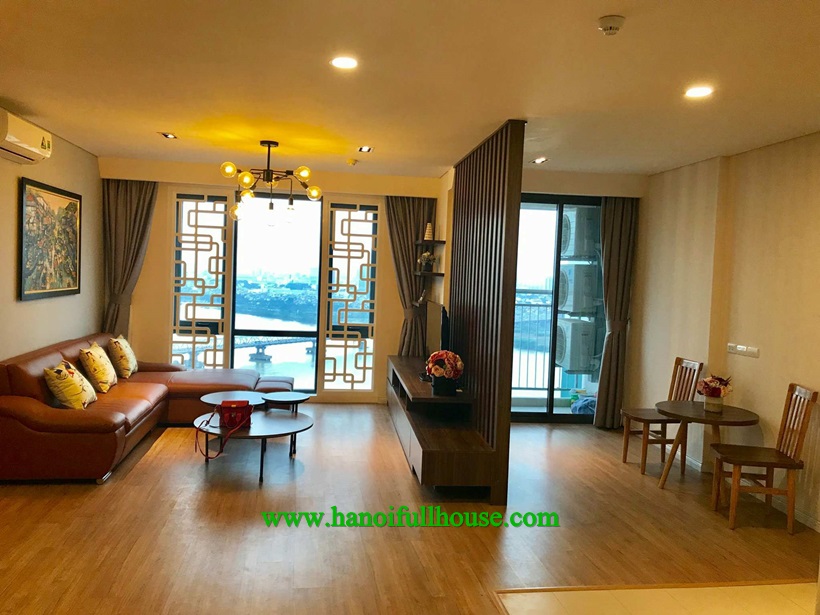 Spacious apartment with 3 bedrooms in Mipec Long Bien for rent