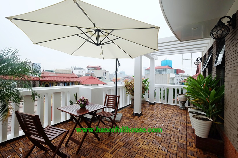  serviced apartment with Beautiful terrace  for rent in Ba Dinh district now