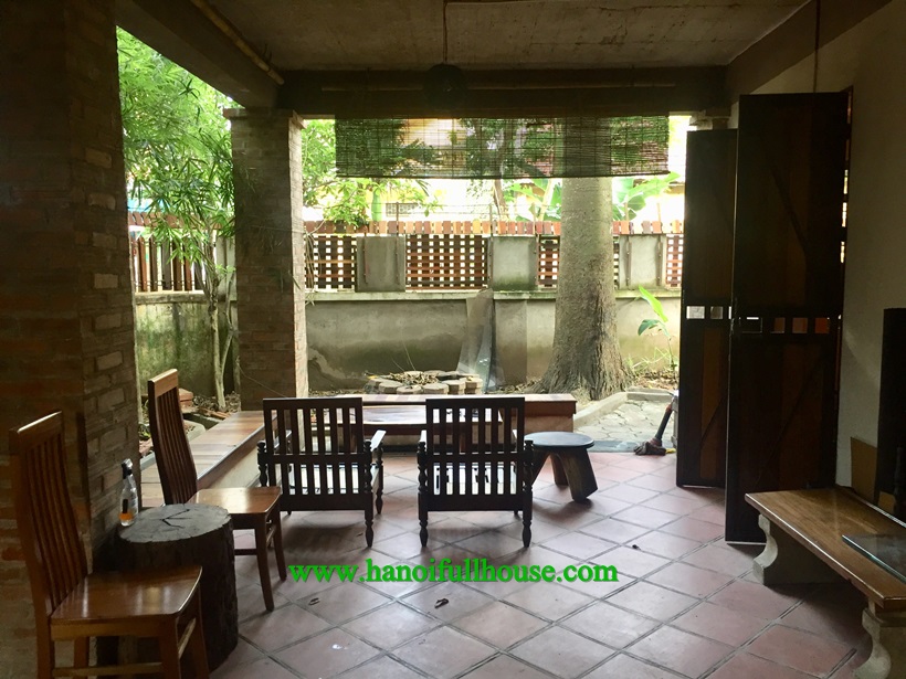 Garden house with French style, full furnished for rent in Long Bien near French school