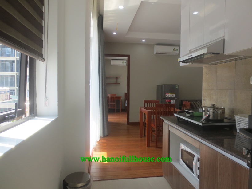 Are you looking for 1 bedroom serviced apartment with balcony on Van Phuc street, Ba Dinh district