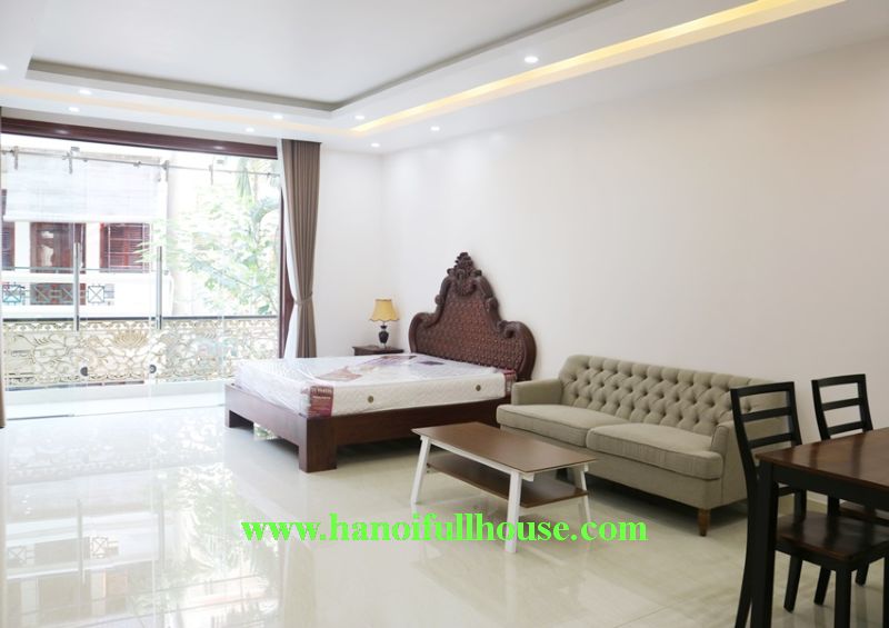 Studio apartment with big balcony in Tay Ho for rent