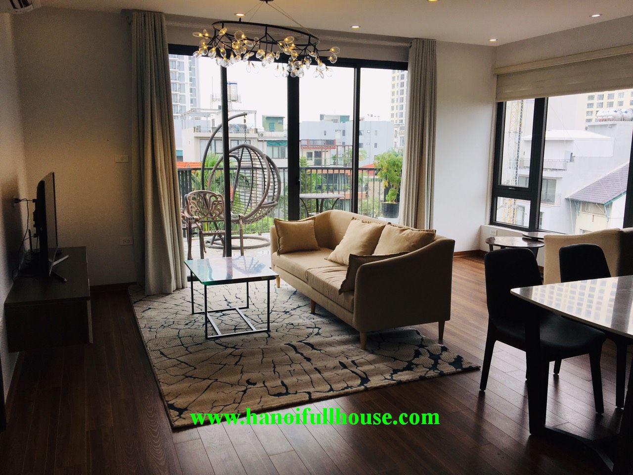 Wonderful apartment with nice balcony in Tay Ho - 2 bedrooms, nice view. 