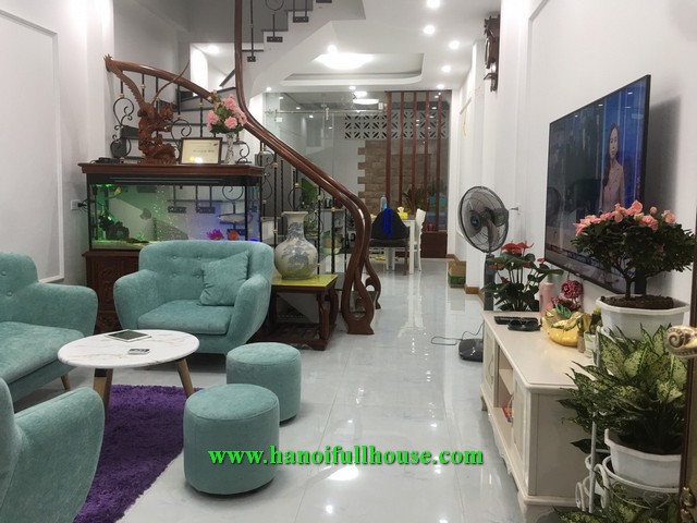 Great house for rent is on Ngoc Thuy street, 4 bedrooms, nice furniture.
